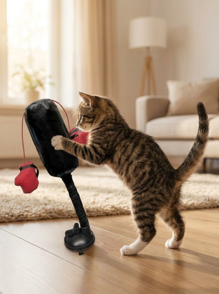 Katzen-Boxsack mit Saugnapf